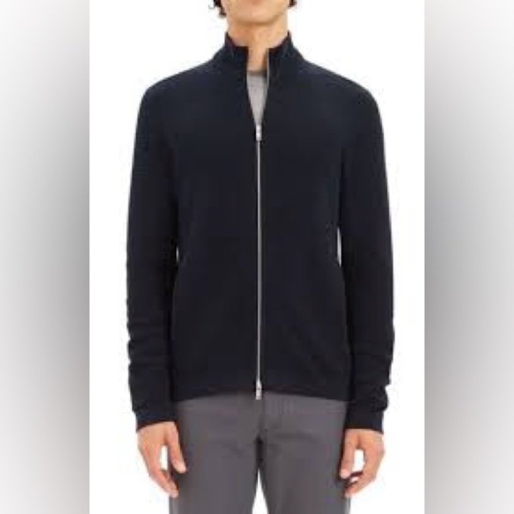 Theory Udeval Zip Front Cardigan Sweater | Navy‎ | Men’s XL
